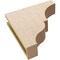 Ekena Millwork 4"W x 16"D x 16"H Thin Asheboro Rough Cedar Woodgrain TimberThane Corbel, Primed Tan CORUR04X16X16ASHRCPR - alternate 3
